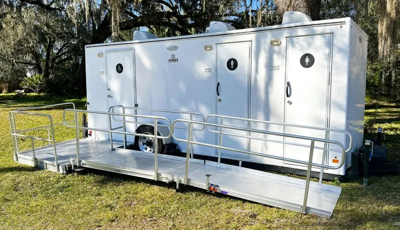 ADA Restroom Trailer on-site placement in Tulsa, OK