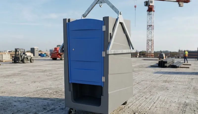 High-Rise Porta Potty clean interior in Tulsa, OK