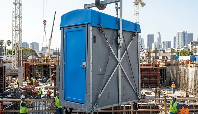High-Rise Porta Potty event setup in Tulsa, OK