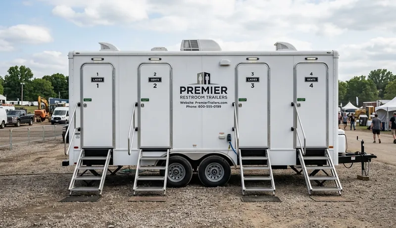 Restroom Trailer event setup in Tulsa, OK