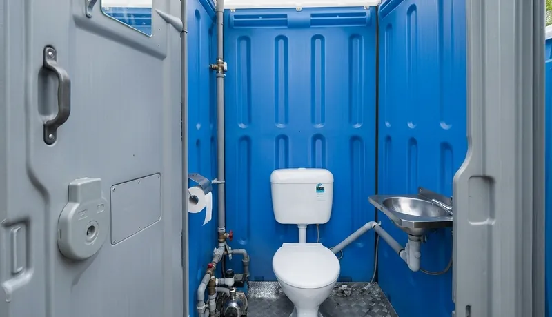 Sewer-Connected Portable Toilet delivery to site in Tulsa, OK