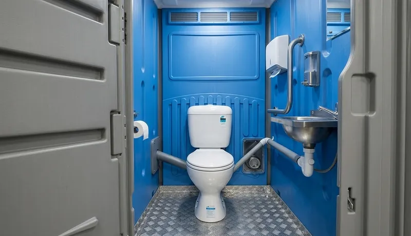 Sewer-Connected Portable Toilet