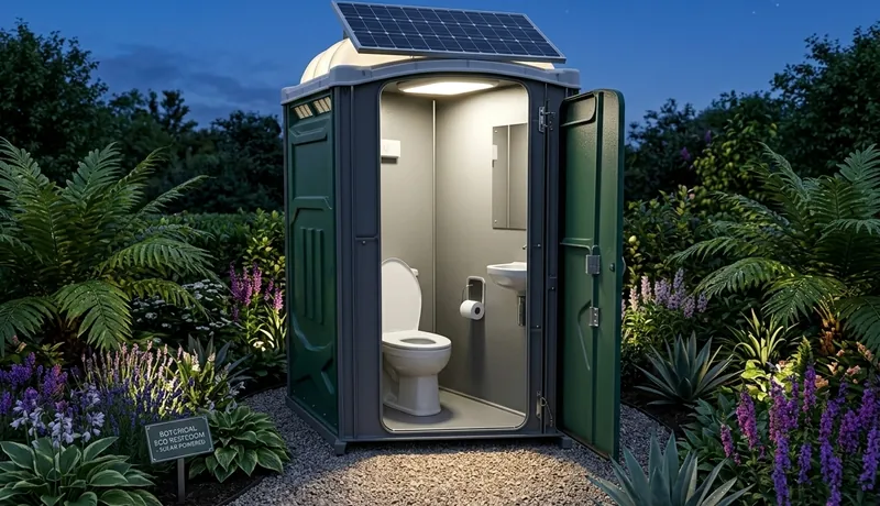 Solar-Powered Porta Potty on-site placement in Tulsa, OK