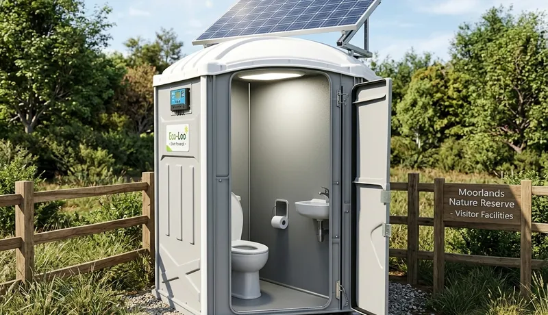 Solar-Powered Porta Potty construction deployment in Tulsa, OK