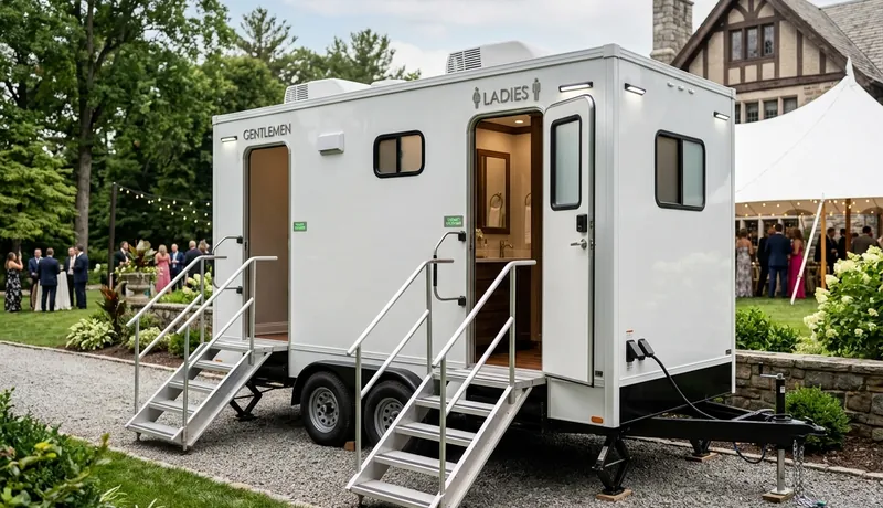 VIP Restroom Trailer delivery to site in Tulsa, OK